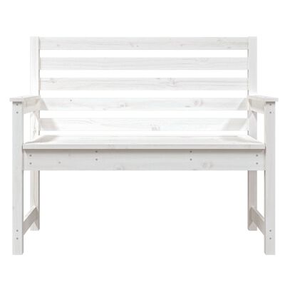 vidaXL Zahradní lavice bílá 109 x 48 x 91,5 cm masivní borové dřevo