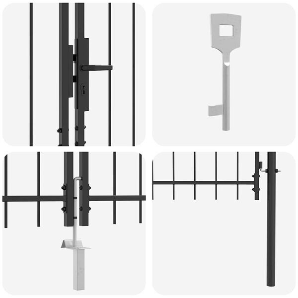 vidaXL Zahradn&iacute; br&aacute;na Čern&aacute; 195 x 500 cm