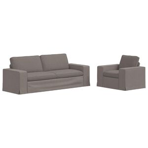 vidaXL Pohovka 2 pcs Taupe