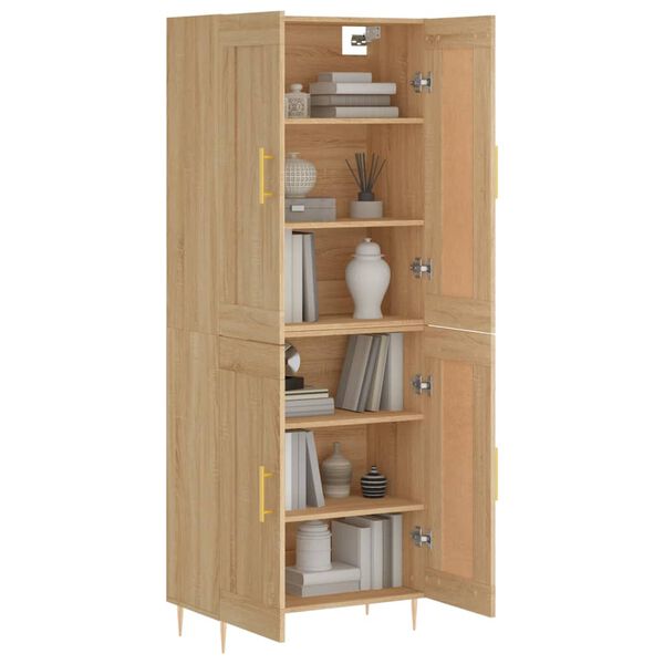 vidaXL Skříň highboard dub sonoma 69,5 x 34 x 180 cm kompozitní dřevo