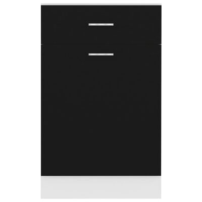 vidaXL Spodní skříňka se zásuvkou černá 50 x 46 x 81,5 dřevotříska