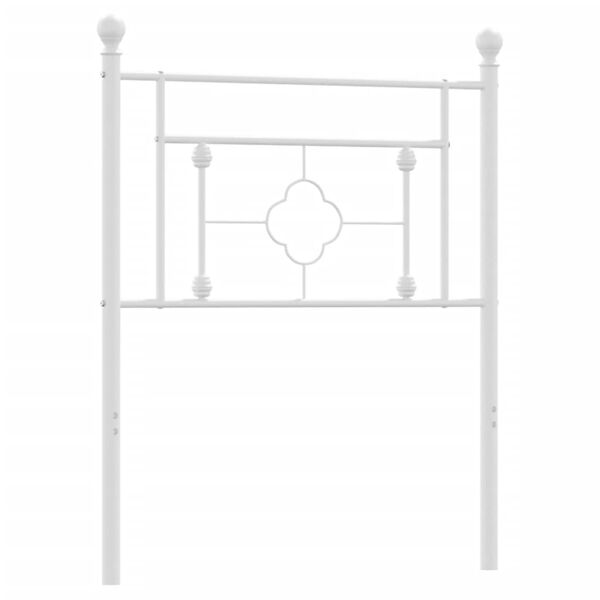 vidaXL Kovové čelo postele bílé 80 cm