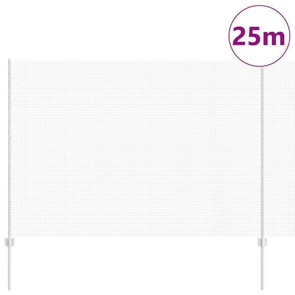 vidaXL Plot a sloupek Stř&iacute;brn&aacute; 1,6 x 25 m Ocel