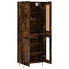 vidaXL Skř&iacute;ň highboard kouřov&yacute; dub 69,5 x 34 x 180 cm kompozitn&iacute; dřevo