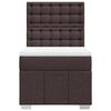 vidaXL Box spring postel s matrac&iacute; tmavě hněd&aacute; 90x190 cm textil
