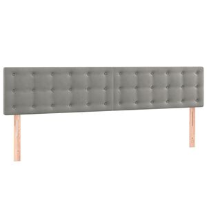 vidaXL Čela postele světle &scaron;ed&aacute; 160x5x78/88 cm samet