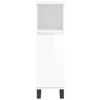 vidaXL Koupelnová skříňka lesklá bílá 30x30x100 cm kompozitní dřevo