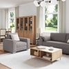 vidaXL Pohovka 3 pcs Taupe 219 x 80 x 82 cm Lněn&aacute; směs