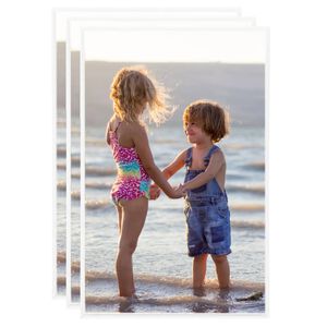 vidaXL Fotor&aacute;mečky kol&aacute;ž 3 ks na stůl b&iacute;l&eacute; 13 x 18 cm MDF