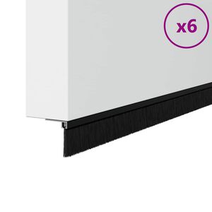vidaXL &Scaron;roubovac&iacute; těsněn&iacute; dveřn&iacute;ho kart&aacute;če 6 ks Čern&aacute; 100 cm