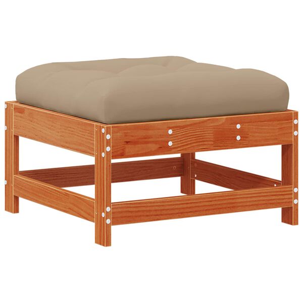 vidaXL Podnožka do zahrady Masivn&iacute; borovice Voskově Hněd&aacute;