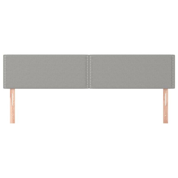 vidaXL Čelo postele 2 ks světle &scaron;ed&eacute; 100 x 5 x 78/88 cm samet