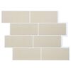 vidaXL Subway dlaždice 10 pcs B&eacute;žov&aacute; 29 x 21 cm Polyuretan a PET