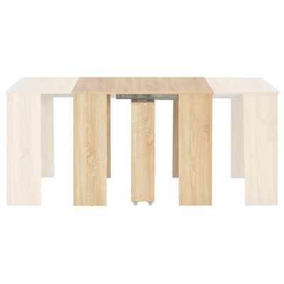 vidaXL Rozkládací jídelní stůl dub sonoma 175 x 90 x 75 cm