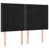 vidaXL Čelo postele typu u&scaron;&aacute;k čern&eacute; 147x16x118/128 cm samet