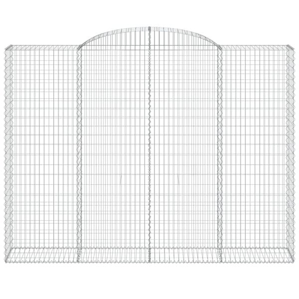 vidaXL Klenuté gabionové koše 7 ks 300x50x220/240cm pozinkované železo