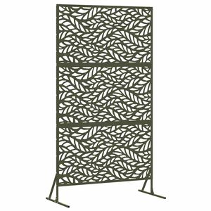 vidaXL Obrazovka pro soukrom&iacute; 100 x 50 x 180 cm Ocel Olivově zelen&aacute;