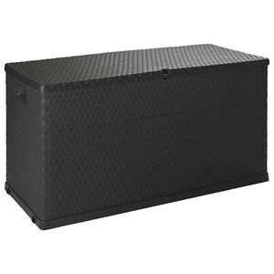 vidaXL Zahradn&iacute; &uacute;ložn&yacute; box antracitov&yacute; 120 x 56 x 63 cm PP ratan