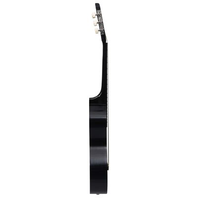 vidaXL 8dílný set klasická kytara pro děti, začátečníky černá 3/4 36''