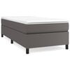 vidaXL R&aacute;m postele s boxspringem &scaron;ed&yacute; 90 x 190 cm uměl&aacute; kůže