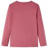 Dětsk&eacute; tričko s dlouh&yacute;m ruk&aacute;vem tmavě červen&eacute; 128