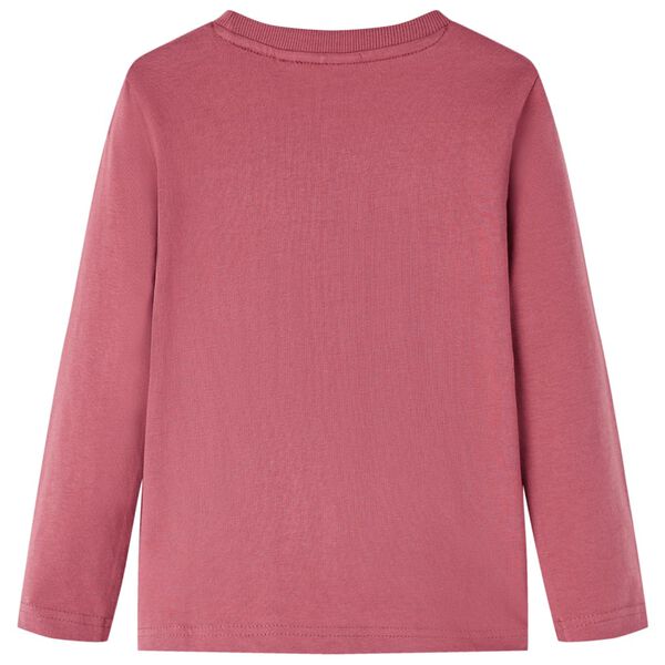 Dětsk&eacute; tričko s dlouh&yacute;m ruk&aacute;vem tmavě červen&eacute; 128