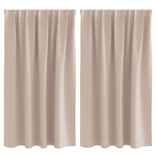 vidaXL Z&aacute;věsy na zatemněn&iacute; s kroužky 2 pcs Taupe 140 x 140 cm