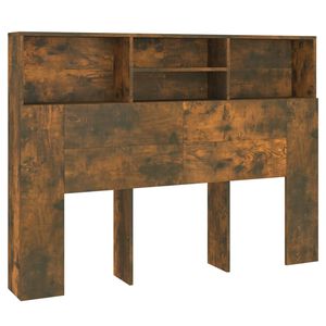vidaXL Čelo postele s &uacute;ložn&yacute;m prostorem kouřov&yacute; dub 140x19x103,5 cm