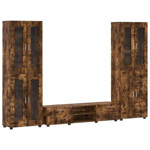 vidaXL Sestava TV skř&iacute;něk s polic&iacute; FLORIN Kouřov&yacute; dub kompozitn&iacute; dřevo