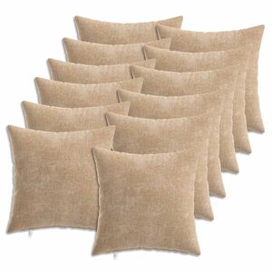 vidaXL Povlak na pol&scaron;t&aacute;ř 12 ks HEERLEN Taupe 40 x 40 cm