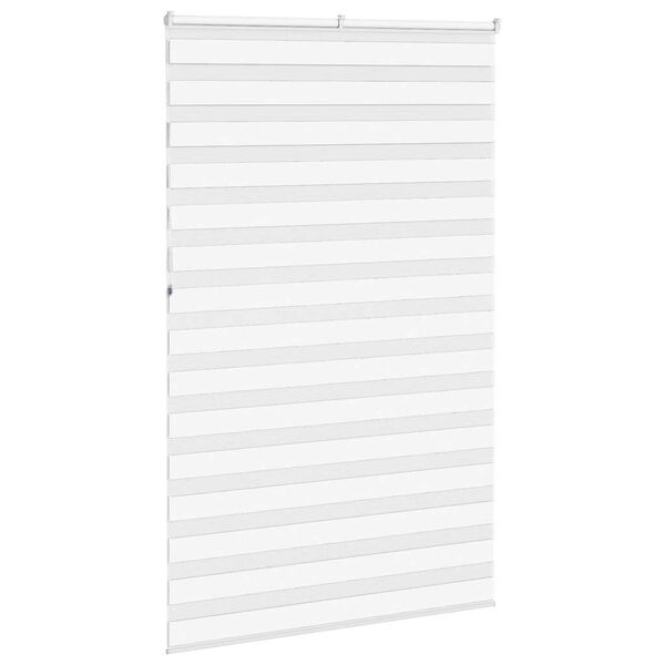 vidaXL Zebra roleta b&iacute;l&aacute; 150x230 cm &scaron;&iacute;řka l&aacute;tky 145,9 cm polyester