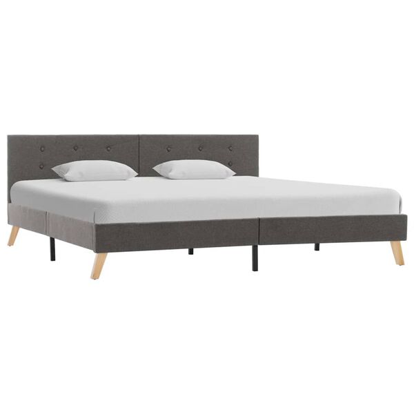 vidaXL R&aacute;m postele taupe textil 180 x 200 cm