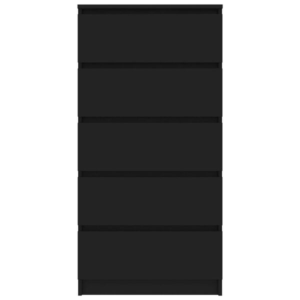 vidaZL Příborník se zásuvkami černý 60 x 35 x 121 cm dřevotříska