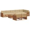 vidaXL Venkovn&iacute; pohovkov&aacute; souprava 9 pcs Přirozen&aacute; a B&eacute;žov&aacute;