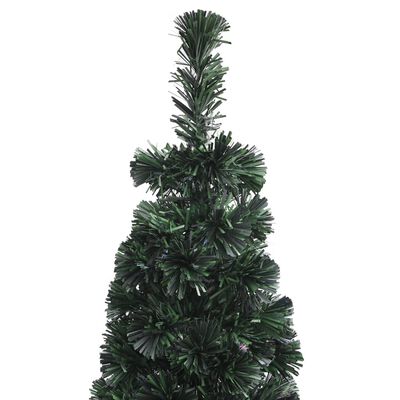 vidaXL Umělý úzký vánoční stromek se stojanem 120 cm optické vlákno