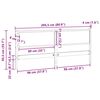 vidaXL Čelo postele Jiný Hnědá 200 cm Masivní borovicové dřevo
