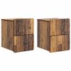 vidaXL N&aacute;stěnn&yacute; nočn&iacute; stolek 2 pcs Star&eacute; dřevo 33 x 34,5 x 43 cm