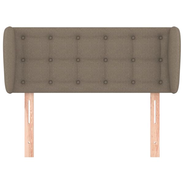 vidaXL Čelo postele typu u&scaron;&aacute;k taupe 103x23x78/88 cm textil