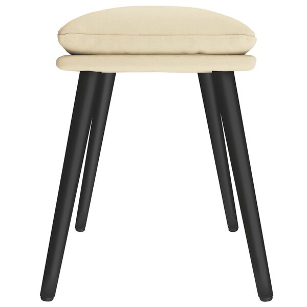 vidaXL Podnožka krémová 45x29,5x35 cm textil