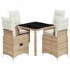 vidaXL 5d&iacute;ln&yacute; zahradn&iacute; bistro set s podu&scaron;kami b&eacute;žov&yacute; polyratan