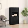 vidaXL Highboard Čern&yacute; dub 80 x 33 x 150 cm Kompozitn&iacute; dřevo