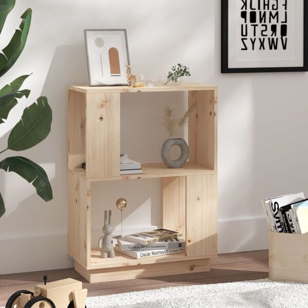 vidaXL Knihovna / dělicí stěna 51 x 25 x 70 cm masivní borovice