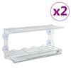 vidaXL Okenn&iacute; krm&iacute;tka pro pt&aacute;ky 2 ks akryl 30 x 12 x 15 cm
