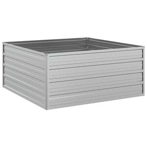 vidaXL Zahradn&iacute; vyv&yacute;&scaron;en&yacute; z&aacute;hon 100x100x45 cm pozinkovan&aacute; ocel stř&iacute;brn&yacute;