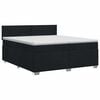 vidaXL Postel boxspring s matrac&iacute; s čelo Čern&aacute; 200 x 200 cm Textil