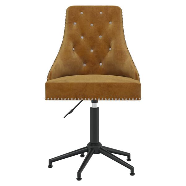 vidaXL Otočn&eacute; j&iacute;deln&iacute; židle 4 ks hněd&eacute; samet