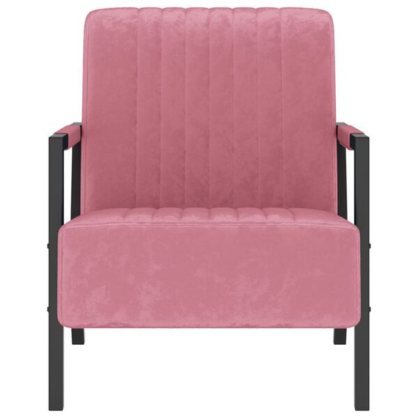 vidaXL Křeslo růžov&eacute; samet