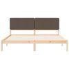 vidaXL R&aacute;m postele s čalouněn&yacute;m čelem s čelo Taupe 200 x 200 cm