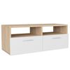 vidaXL TV stolek kompozitn&iacute; dřevo 95 x 35 x 36 cm dub a b&iacute;l&yacute;