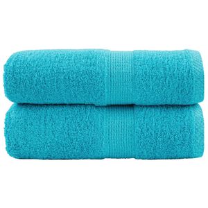 vidaXL Pr&eacute;miov&eacute; myc&iacute; utěrky SOLUND 2 ks tyrkysov&eacute; 30x30 cm 600 g/m&sup2;